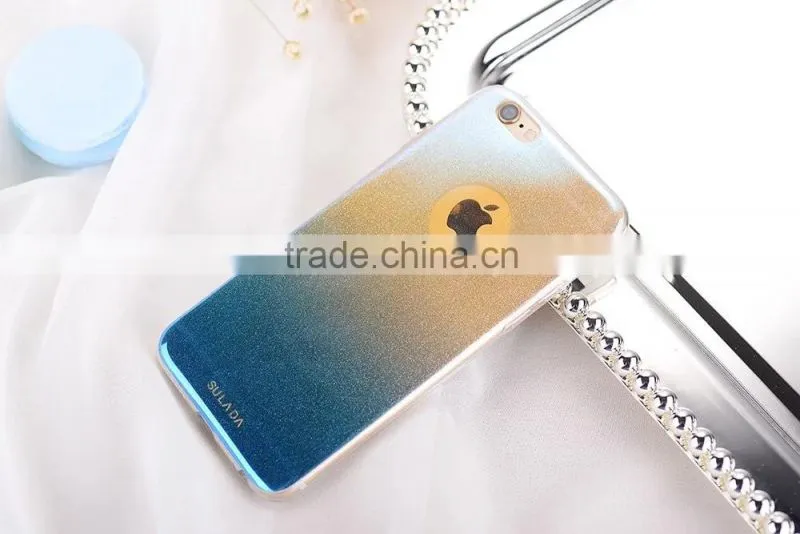 Gradient Glitter rhinestone Bling Case for iPhone 6Plus Soft TPU Rubber Back Cover for iPhone 6s Plus SLD Star Series MT-5804
