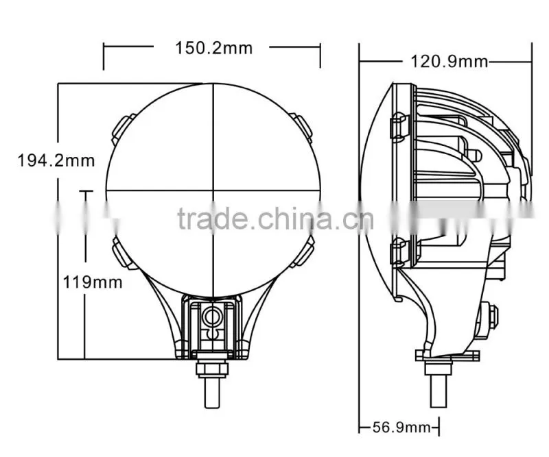 professional led work light DC 10~100V 60w ,car led light motorcycle