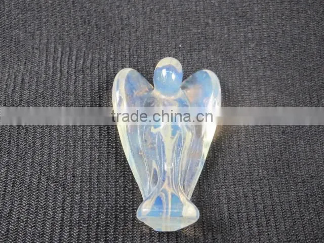 Natural gemstone quartz carved angel heling angel