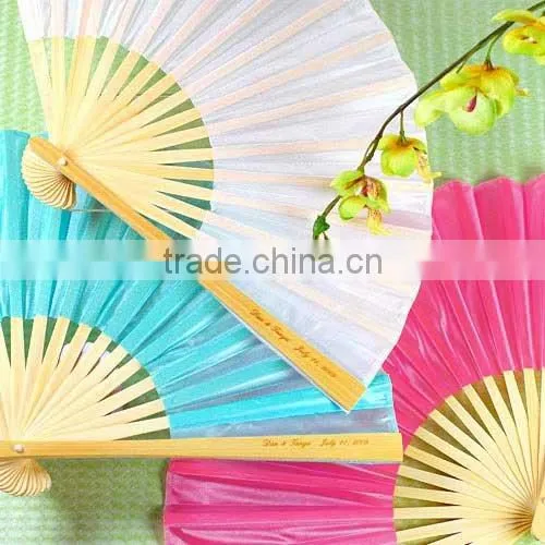 Green Chinese Wedding bamboo fan