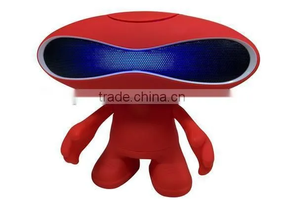 2015 new hot selling Doll stand football LED bluetooth speaker support TF card USB phone radio Aux