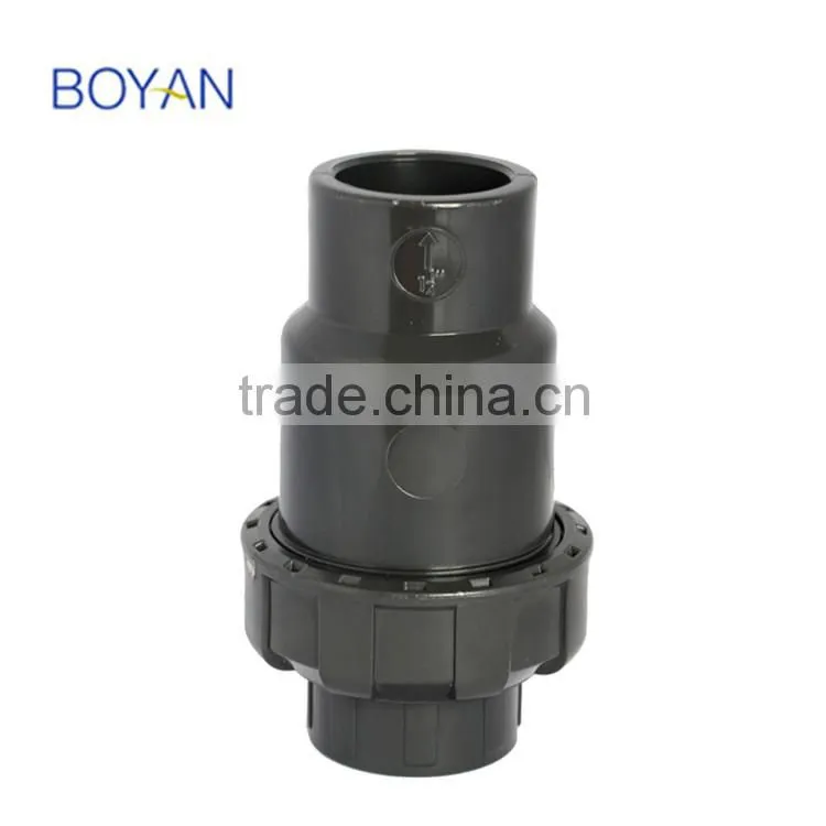 BOYAN ZheJiang TaiZhou Plastic Black For Irrigation PVC Check Valve