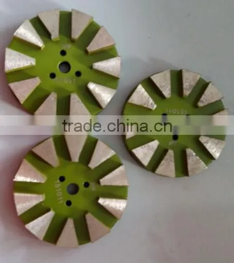 10 segments metal stone polishing pad for concrete