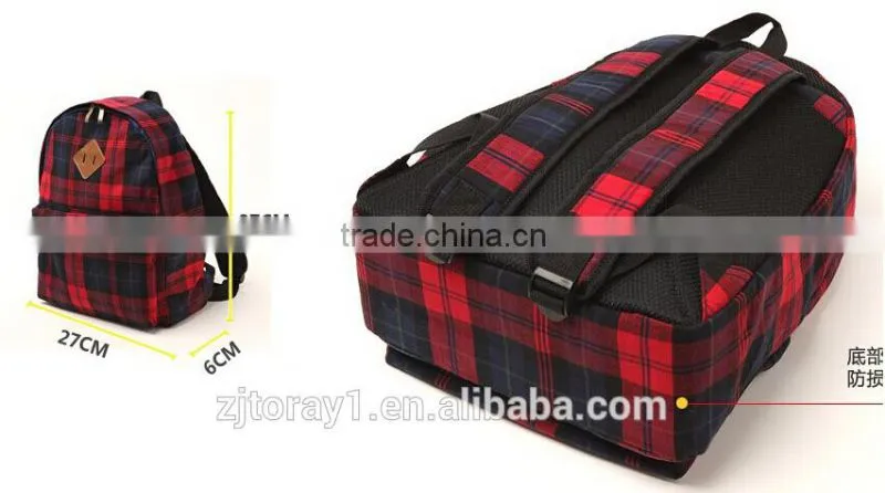 plaid kindergarten school bag backpack for kids childrens