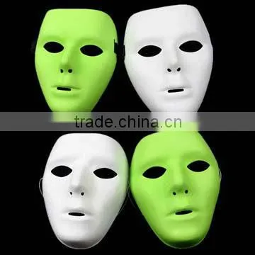 Cheap Wholesale White Green Plastic PVC Dance JabbaWockeeZ Mask for Men