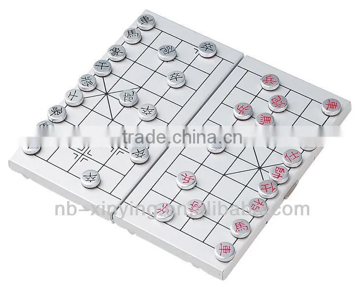 mini travel chinese chess in metal box