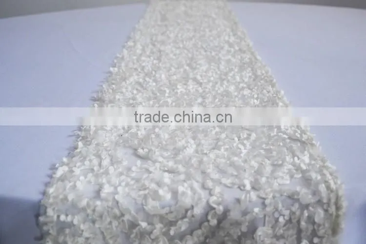 Fancy white embroidered table runner for wedding