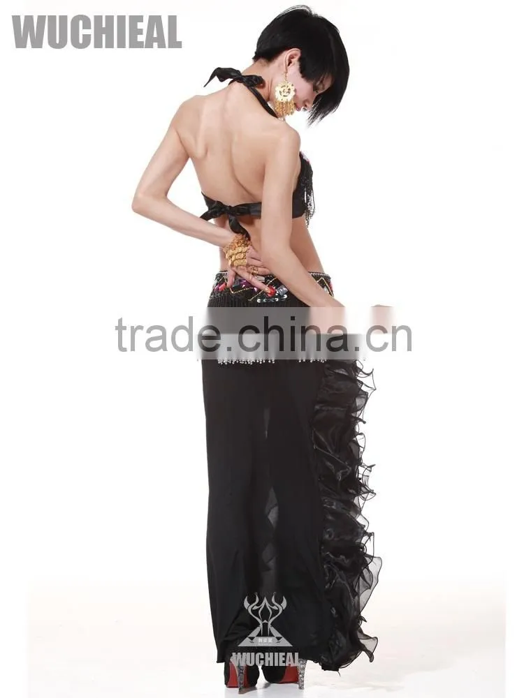 New belly dance ruffle skirt sexy belly dance skirt in lady dance performance wear