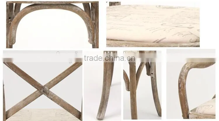 Dining Room Furniture Type Dust Paint Cross Back Dining Chair/Antique WoodenArmchair(CH-528-OAK)