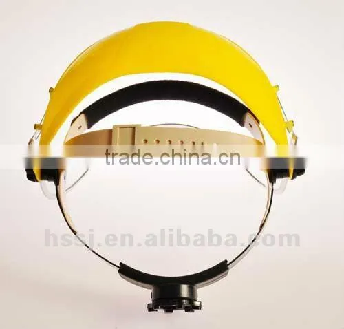 2016 safety helmet with PC face shield safety anti-impact face shield half helmet with face shield manufacturer in China