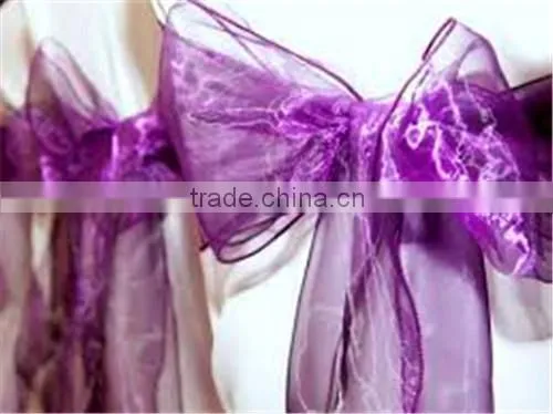 Organza Chair Sash for Banquet Decoration