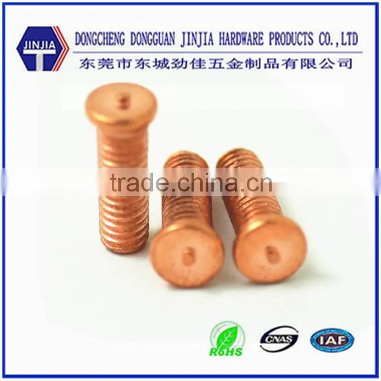 China factory M5x10 brass headless rivet screw