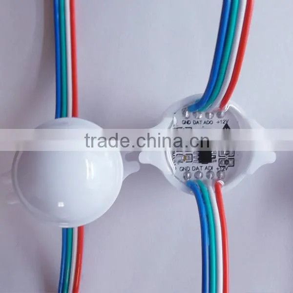 parallel connection led modules waterproof IP67 DC 12V Led pixel modules Diameter 30mm DMX512 led modules