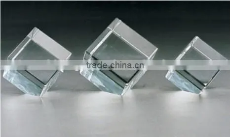 Square cube photo crystal jewelry blanks for laser engraving