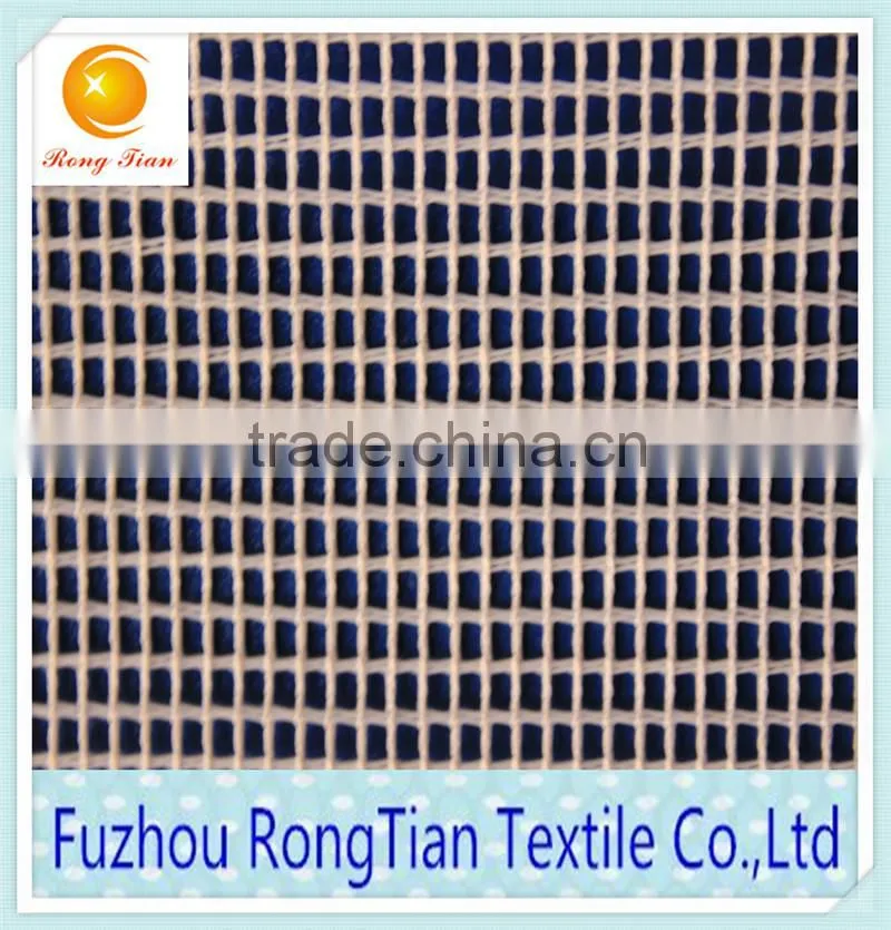 Plain style white polyester 200g stiff tricot square mesh fabric for printing
