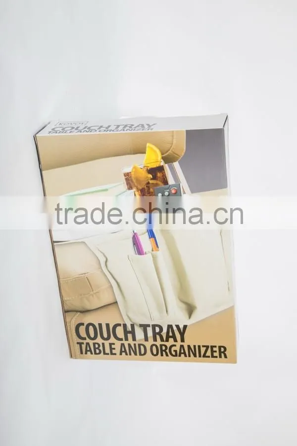 Creative table besides couch tray table&organizer