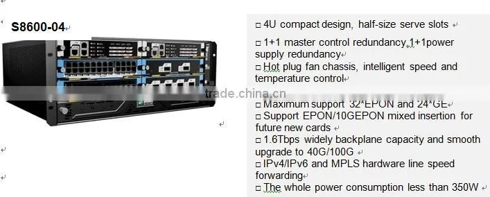 Alibaba China SupplierGCOM S8600 GEPON OLT SFP