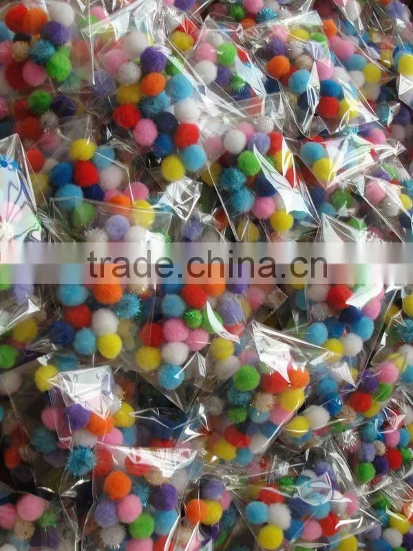 2cm glitter pom POM assorted color