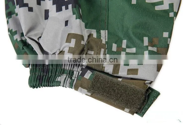 Super waterproof camouflage eco-friendly materials military raincoat