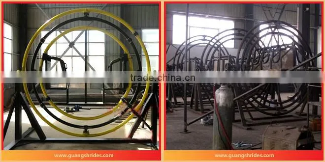Promotional Sale ! playground carnival rides 6 seats human gyroscope trailer mounted amusement ride