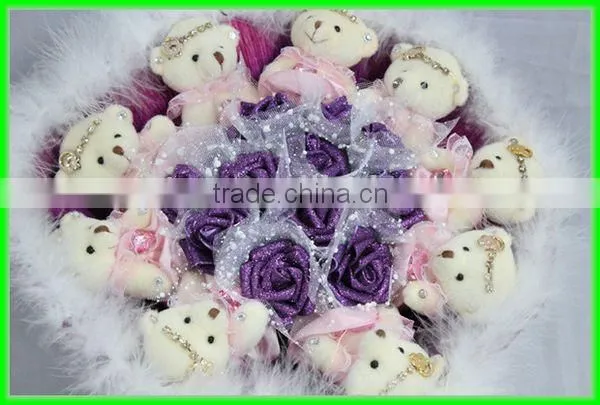 hot sale purple toy plush bouquet