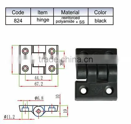 Plastic Small Black Hinges B