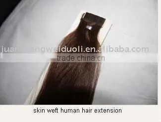 AAA+ grade PU tape skin weft human hair extension