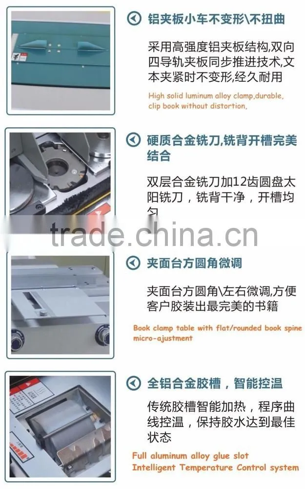 competitive factory price 55H-A4 55mm hot glue booking bind machine