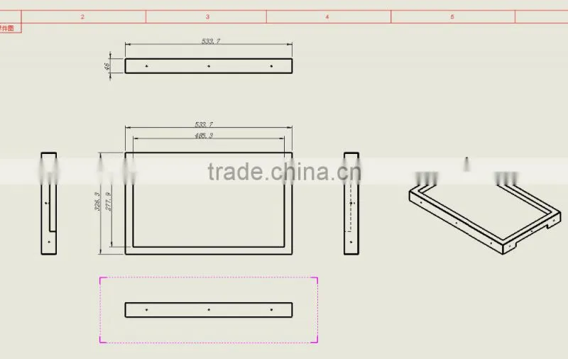 21.5 inch white enlosure full view angle monitor