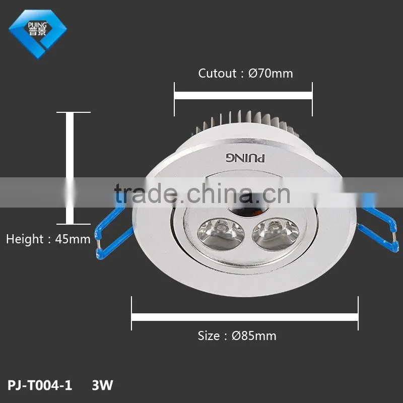 Epistar die-casting round led ceiling light 9W high lumen down light