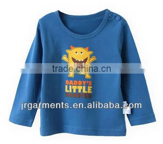 Eco-Friendly Bamboo Fiber Cotton Printed Long sleeve t shirts for Baby
