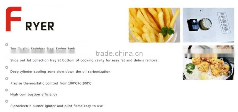 Gas Range 2-Tank 2BasketFryer with Cabinet for 3~5star hotel