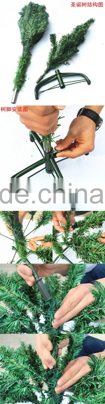 2015 high quality PVC christmas tree,wholesale artificial christmas tree with 6 sizes