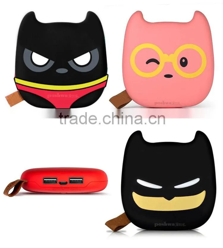 For starbucks power bank charger 7types of cute cartoons power bank smart 2.1-1-0.5 output