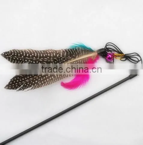 Cat Kitten Toy Feather Tiggerling tickerling Tickle Stick Dangling Fur Toy