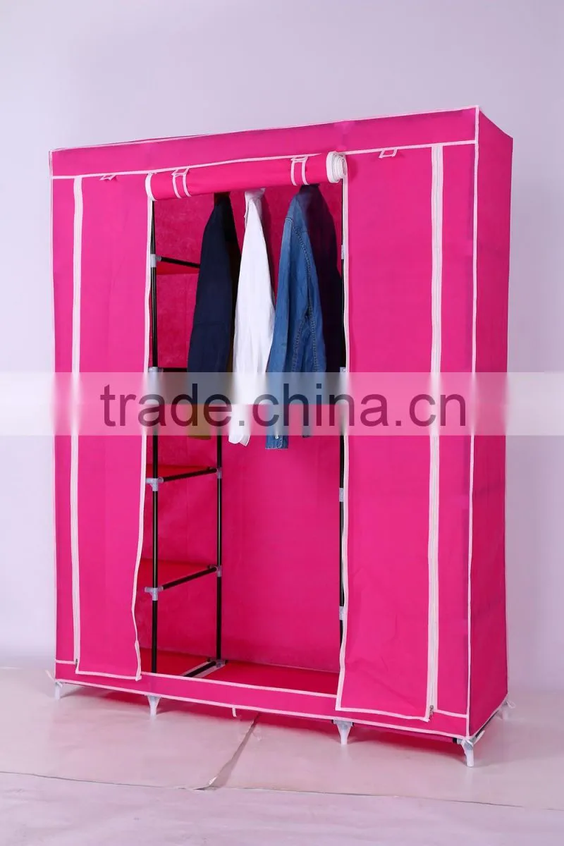 Modern Bedroom Steel Wardrobe, Single Clothing Storage Wardrobe