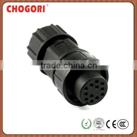 Middle 12pin waterpoof connector, Chogori hight quality male connector, IP67 watertight connector