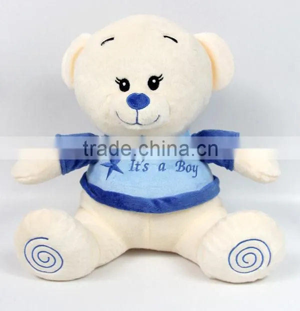 Luckiplus Hot Sale First Class Pink Girl and Blue Boy Bear Safe Technology Toy For Kids