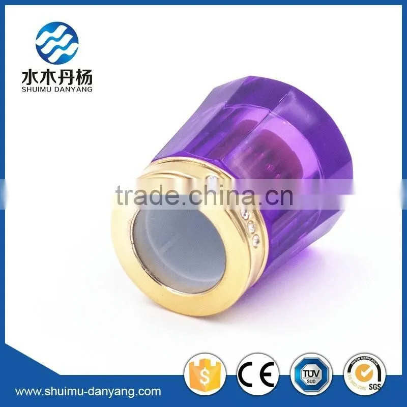 Decorative round perfume bottles surlyn caps