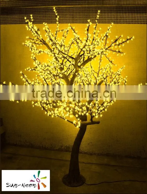 Colorful nice design plastic cherry blossom tree led artificial outdoor decoration cherry blossom tree with high quality