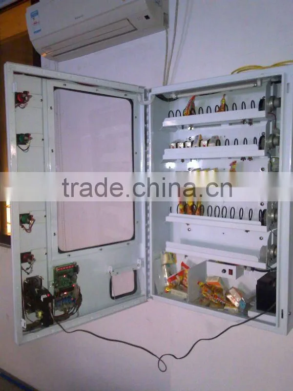 Springle type hung condom vending machines with impulse bill validator & coin acceptor