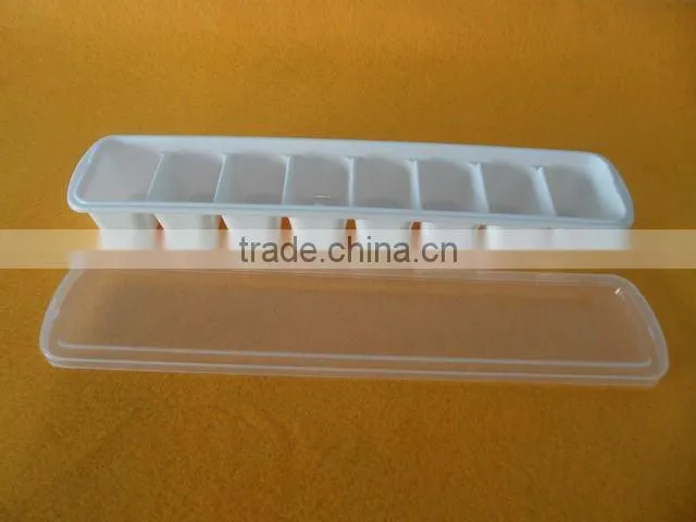 8 lattices Plastic PP Ice Mold with lid