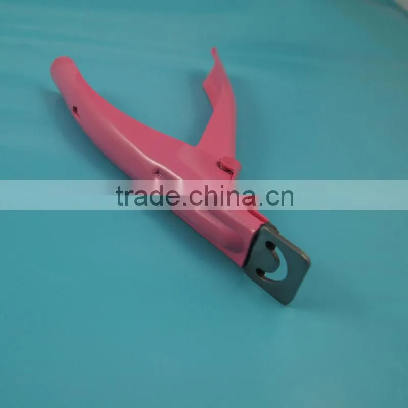 Pink colored Spray paint nail tip cutter