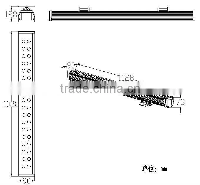 45W LED Outdoor Wall Washer Light / Linear LED Wall Washer Lamp