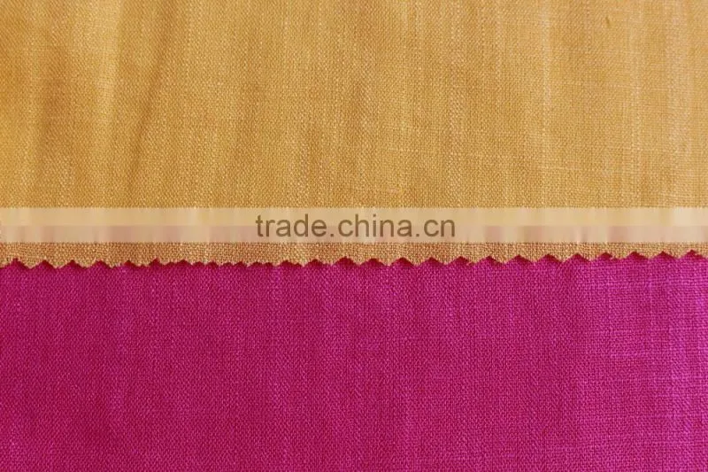 plain dyed solid color woven linenette blend nylon viscose fabric