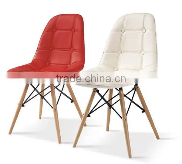 room furniture cheap red leather pu dining chair