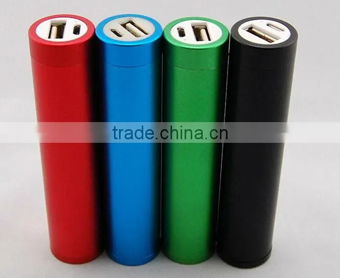 fashion purple torch 2800mah mobile power bank with OEM logo and color