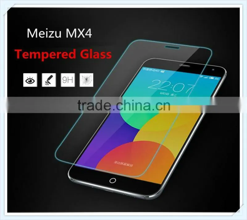 9H,2.5d premiun tempered glass screen protector for Meizu MX4 ,9H,2.5D, tempered glass screen protector