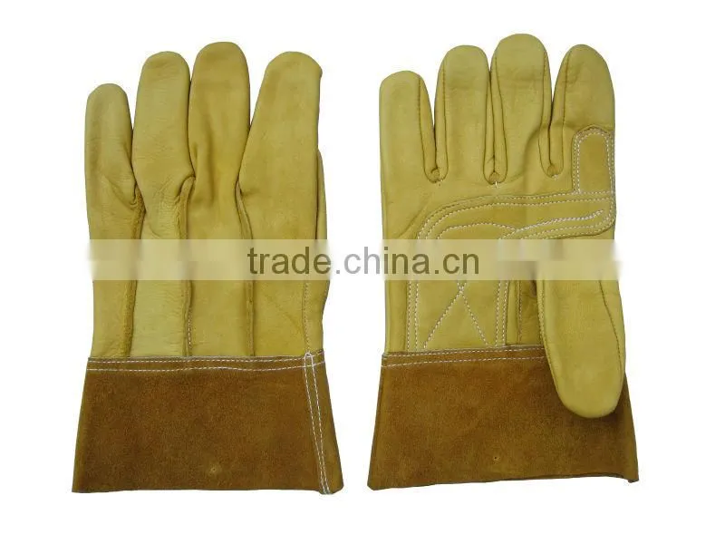 cow grain leather palm welding glove