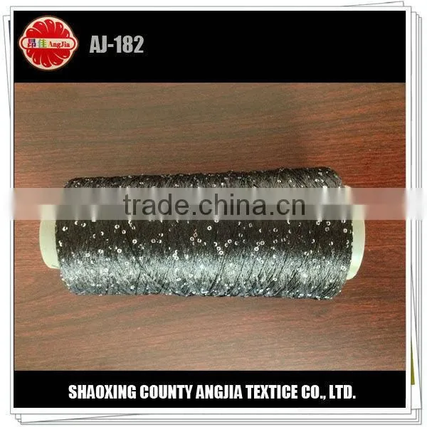 Beaded sequin yarn for embroidery and weaving